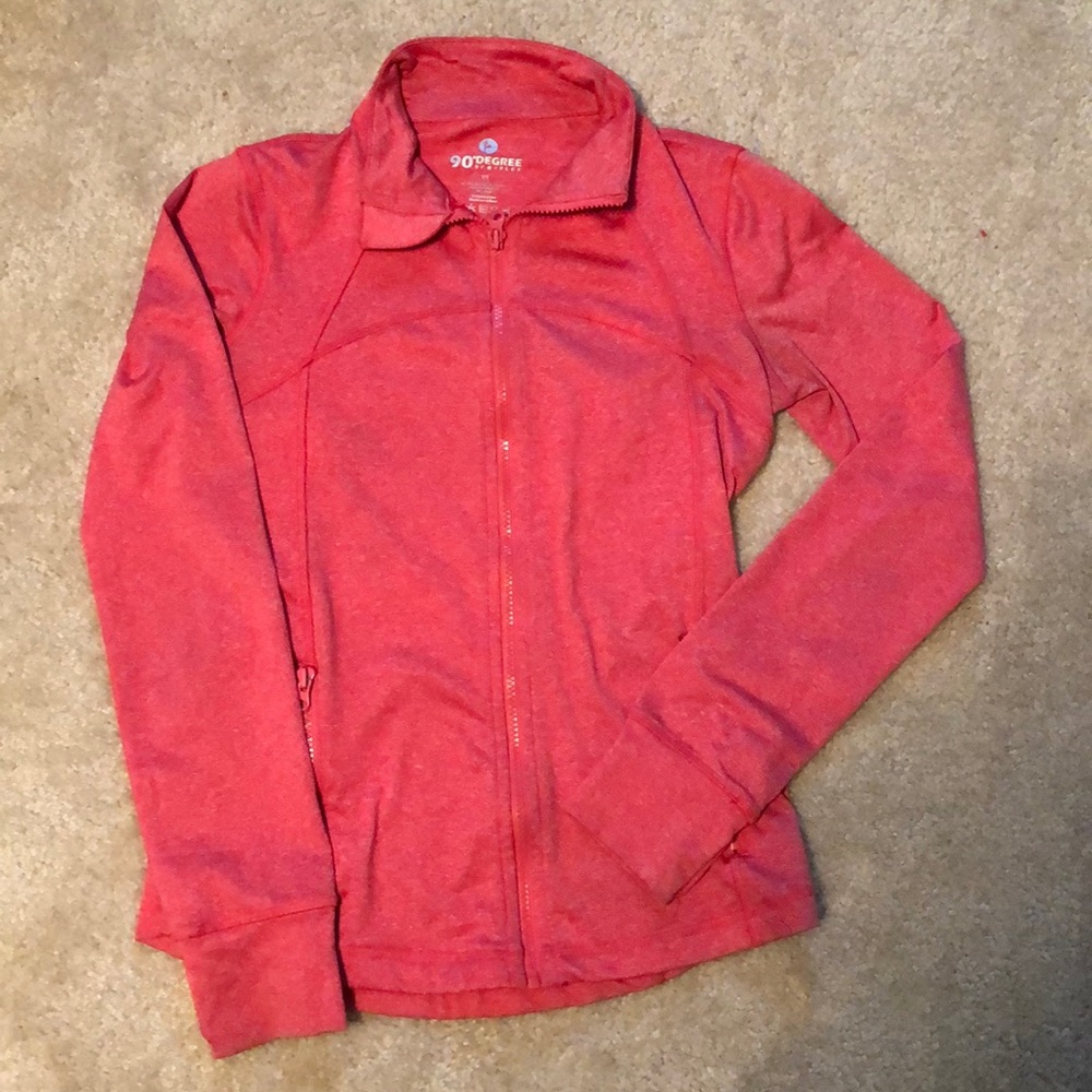 90 degree full zip workout top